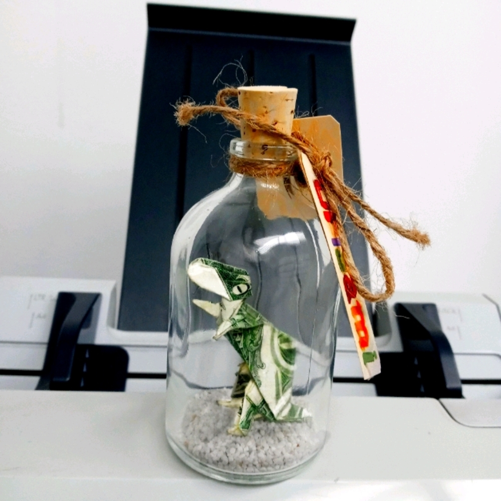 Dino inside to the bottle